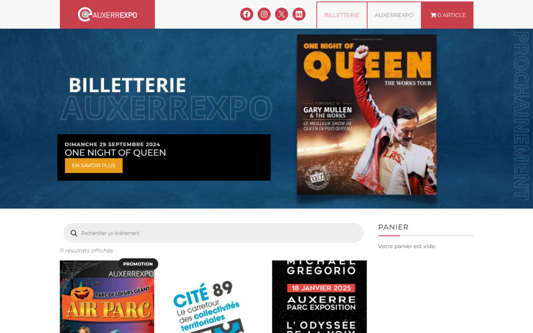 Billetterie Auxerrexpo